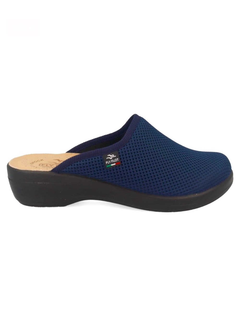 Fly Flot Italy Navy Anti Shock Cushion Mule Clog, 7.5/8, 38